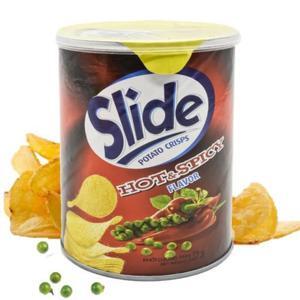 Snack khoai tây vị thơm cay Slide lon 75g