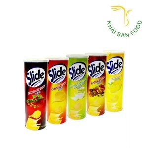 Snack khoai tây vị thơm cay Slide lon 160g