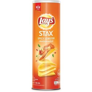 Snack khoai tây vị tôm hùm nướng Lay’s Stax lon 110g