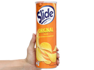 Snack khoai tây vị tự nhiên Slide lon 160g