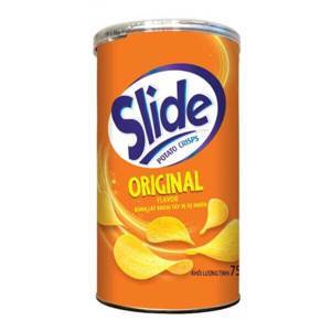 Snack khoai tây vị tự nhiên Slide lon 75g
