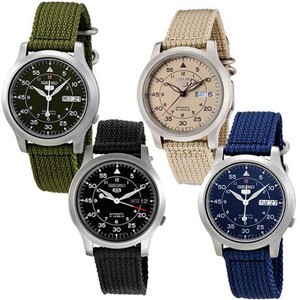 Đồng hồ nam dây vải Seiko SNK805K2