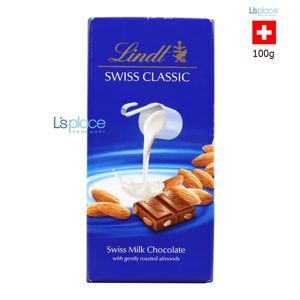 Sô-cô-la Lindt Swiss Classic sữa nhân hạnh nhân 100g