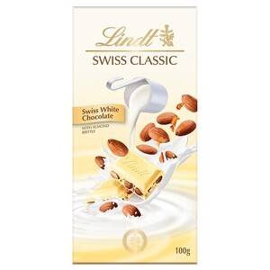 Sô-cô-la Lindt Swiss Classic sữa nhân hạnh nhân 100g