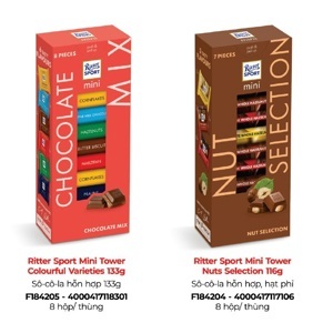 Sô cô la Ritter Sport Chocolate Mini Selection 250g