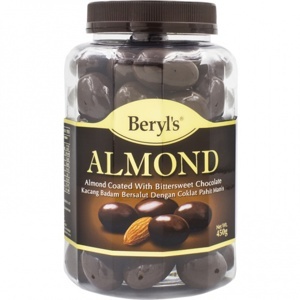 Socola Beryls Almond Bittersweet 350g