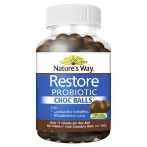 Socola đen bổ sung lợi khuẩn Nature’s Way Restore Probiotic 60 viên