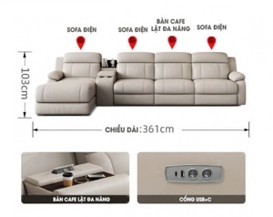 Sofa da đẹp Hà Nội SFD-013