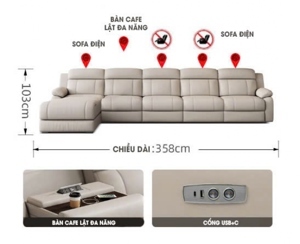 Sofa da đẹp Hà Nội SFD-015