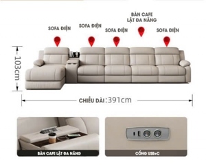 Sofa da đẹp Hà Nội SFD-038