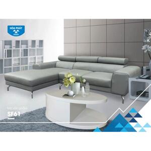 Sofa góc 4 chỗ da thật Hòa Phát SF61-4