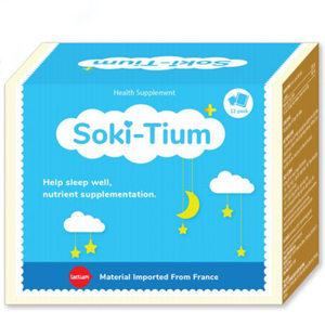 Soki-Tium 12 Gói - Bột Hòa Tan Giúp Trẻ Ngủ Ngon