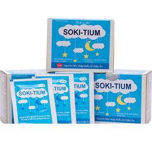 Soki-Tium 12 Gói - Bột Hòa Tan Giúp Trẻ Ngủ Ngon