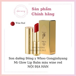 Son dưỡng bổ sung ẩm và chống nắng - Whoo Mi Glow Lip Balm