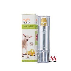 Son dưỡng nhau thai cừu Rebirth Vanilla Lip Balm With Cocoa Butter & Vitamin E