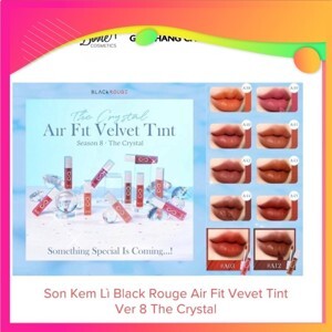 Son kem Black Rouge Air Fit Velvet Tint Ver 8 The Crystal