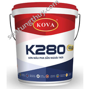 Sơn Kova màu pha sẵn ngoài trời nhạt K280-Gold – 20kg