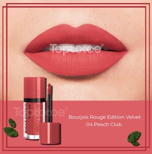 Son lì dạng nước Bourjois Rouge Edition Velvet Lipstick #04 Peach Club