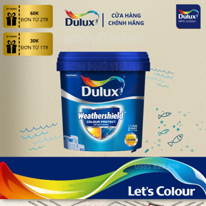 Sơn ngoại thất Dulux Weathershield Colour Protect bóng E023 - 5 lít