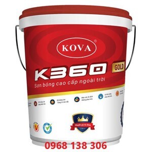 Sơn ngoại thất Kova K360 Gold - Sơn bóng, 20Kg