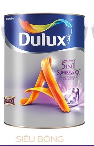 Sơn nội thất bóng mờ Dulux Ambiance 5in1 Superflexx Z611B - lon 5L