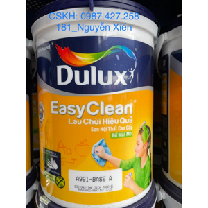 Sơn pha nội thất Dulux Easyclean A991 - 5L