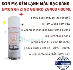 Sơn xịt kẽm lạnh ZG400 (màu bạc sáng)