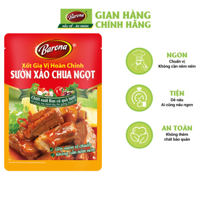 Sốt gia vị sườn xào chua ngọt Barona gói 80g