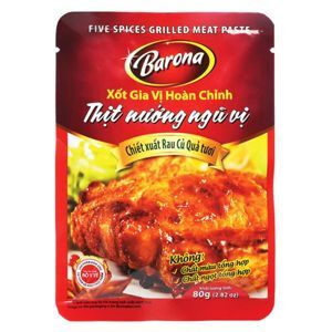 Sốt ướp thịt nướng ngũ vị Barona gói 80g