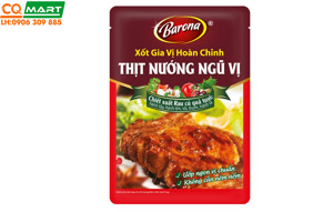 Sốt ướp thịt nướng ngũ vị Barona gói 80g