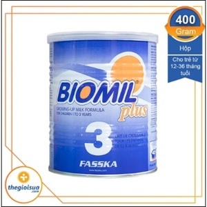 Sữa bột Biomil Plus số 3 - hộp 400g  (1 - 3 tuổi)