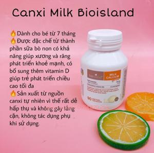 Viên sữa bổ sung canxi cho bé Bioisland Milk Calcium - 90 viên