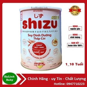 Sữa bột Aiwado Shizu Gold Suy Dinh Dưỡng Thấp Còi 1+ 810g (trên 12 tháng)