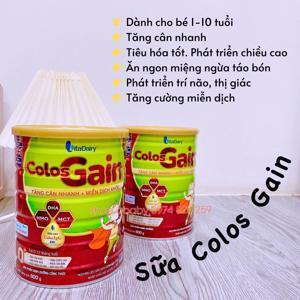 Sữa bột Colos Gain giúp bé tăng cân cho bé 1-10 tuổi lon 800g