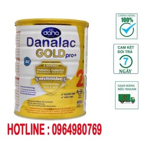 Sữa bột Danalac Gold Pro+ số 2 – Hộp 400g