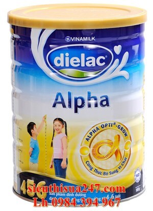 Sữa bột Dielac Alpha 456 - hộp 900g (dành cho trẻ từ 3 tuổi trở lên)