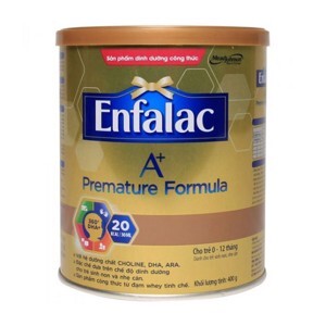 Sữa bột Enfalac Premature Formula A+ - hộp 400g (dành cho trẻ thiếu tháng, nhẹ cân)