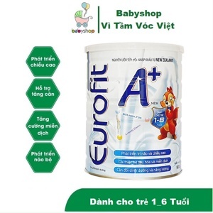 Sữa bột Eurofit A+ - hộp 900g (dành cho trẻ từ 1-6 tuổi)