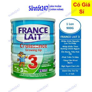 Sữa bột France Lait số 3 - 900g, 1-3 tuổi