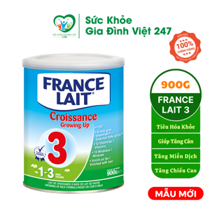 Sữa bột France Lait số 3 - 900g, 1-3 tuổi