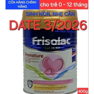 Sữa bột Frisolac Gold 1 - hộp 400g (dành cho trẻ từ 0 - 6 tháng)