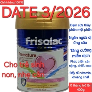 Sữa bột Frisolac Gold Premature - hộp 400g (dành cho trẻ sinh non, nhẹ cân)