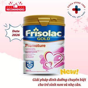 Sữa bột Frisolac Gold Premature - hộp 400g (dành cho trẻ sinh non, nhẹ cân)