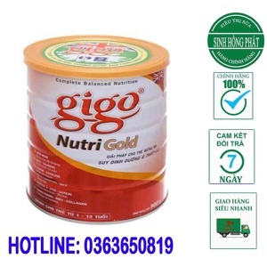 Sữa bột Gigo Nutri Gold lon 900g (1 - 12 tuổi)