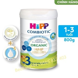Sữa bột HiPP 3 Combiotic Organic 800gr