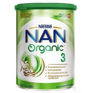 Sữa bột Nan Organic số 3 (Úc) - 800g, dành cho trẻ từ 2-6 tuổi
