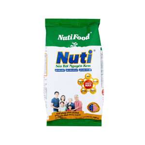 Sữa bột Nutifood Nuti nguyên kem - hộp 400g (dạng túi dành cho mọi lứa tuổi)