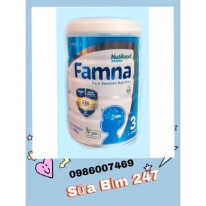 Sữa bột Nutifood Famna số 3 - Lon thiếc 850g (1-2 tuổi)