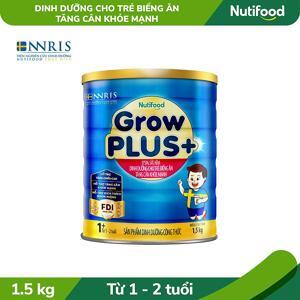 Sữa bột Nutifood Grow Plus + tăng cân - hộp 1.5kg (dành cho trẻ em từ 1 tuổi trở lên bị thiếu cân)