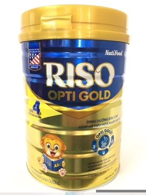 Sữa bột Nutifood Riso Opti Gold 4 - Hộp 900g (Cho bé trên 2 tuổi)